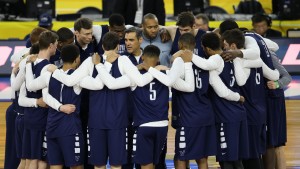 Apr 1, 2016; Houston , TX, USA; Villanova Wildcats head coach Jay Wright speaks with his team during practice for the 2016 Men's Final Four at NRG Stadium. Mandatory Credit: Troy Taormina-USA TODAY Sports