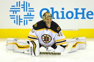 Tuukka Rask (40) made 24 saves in shutout effort vs. The Red Wings Saturday Aaron Doster-USA TODAY 