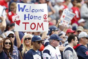 Tom Brady made his return to Foxboro--Greg M. Cooper-USA TODAY Sports