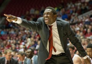 Jan 7, 2017; Tuscaloosa, AL, USA; Alabama Crimson Tide head coach Avery Johnson during the game against the Vanderbilt Commodores at Coleman Coliseum. Mandatory Credit: Marvin Gentry-USA TODAY Sports