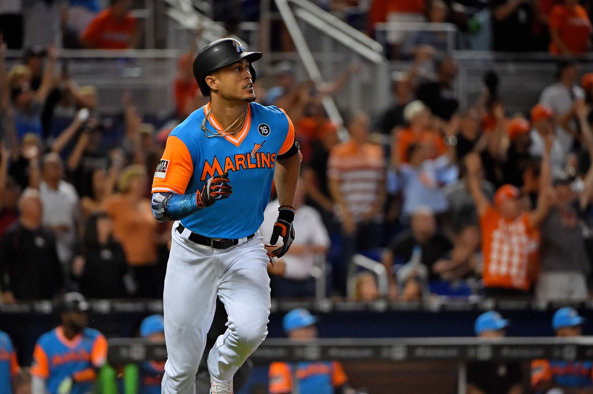 Giancarlo Stanton Hits 50th Home Run in Marlins' Victory - The New