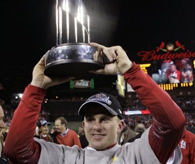 DAVID ECKSTEIN throws to first during the game – Stock Editorial