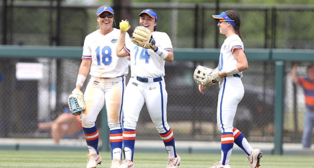 Youth ProSphere #1 White Florida Gators Softball Jersey 