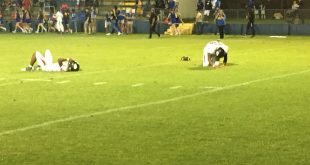 Fort White players react to their Indians coming up just short against the Newberry Panthers in Double Overtime.