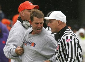 Dabo Swinney yells at official