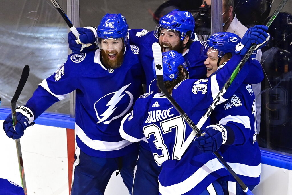 37 Yanni Gourde Tampa Bay Lightning 2020 Stanley Cup Final Game