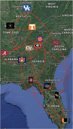 Realignment SEC Permanent Rivals Mapped