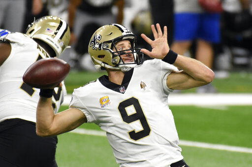 Drew Brees and the New Orleans Saints face Los Angeles ...