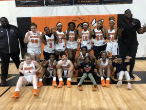 Hawthorne girls basketball team poses