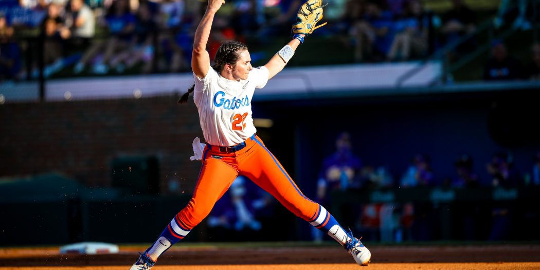 UF Softball Uses Strong Pitching, Timely Offense to Take Game One