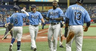 Tampa Bay Rays on homeplate