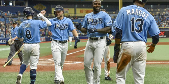 Tampa Bay Rays on homeplate
