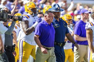 Ed Orgeron after a win