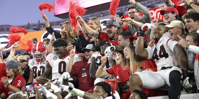 Georgia celebrates a past victory