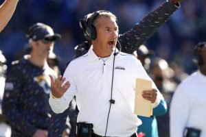 Jaguars coach Urban Meyer on sideline