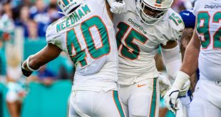 Miami celebrate after a good play