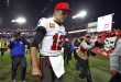Tom Brady walks off field after loss to Rams