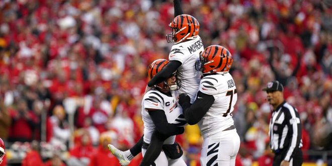 Bengals game winning field goal to clinch Super Bowl