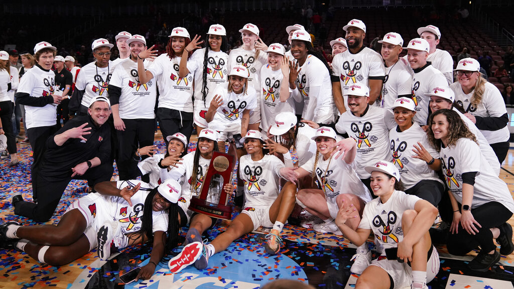 Louisville Cardinals adidas Women's 2022 NCAA Women's Basketball Tournament  March Madness Final Four Regional Champions Locker