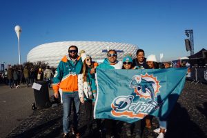 The game was not limited to Buccaneers and Seahawks fans. Fans of most other NFL teams, including the Miami Dolphins, waved their flags excited to cheer for the first game played in Germany.