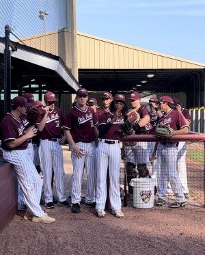 Oak Hall in dugout