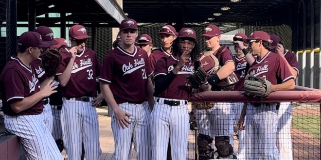 Oak Hall in dugout