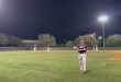 Troy Freeman leaving the mound for Oak Hall