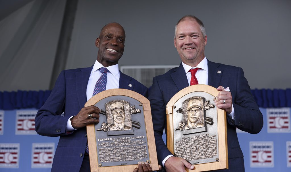 Scott Rolen to go in as Cardinal, Fred McGriff with no logo