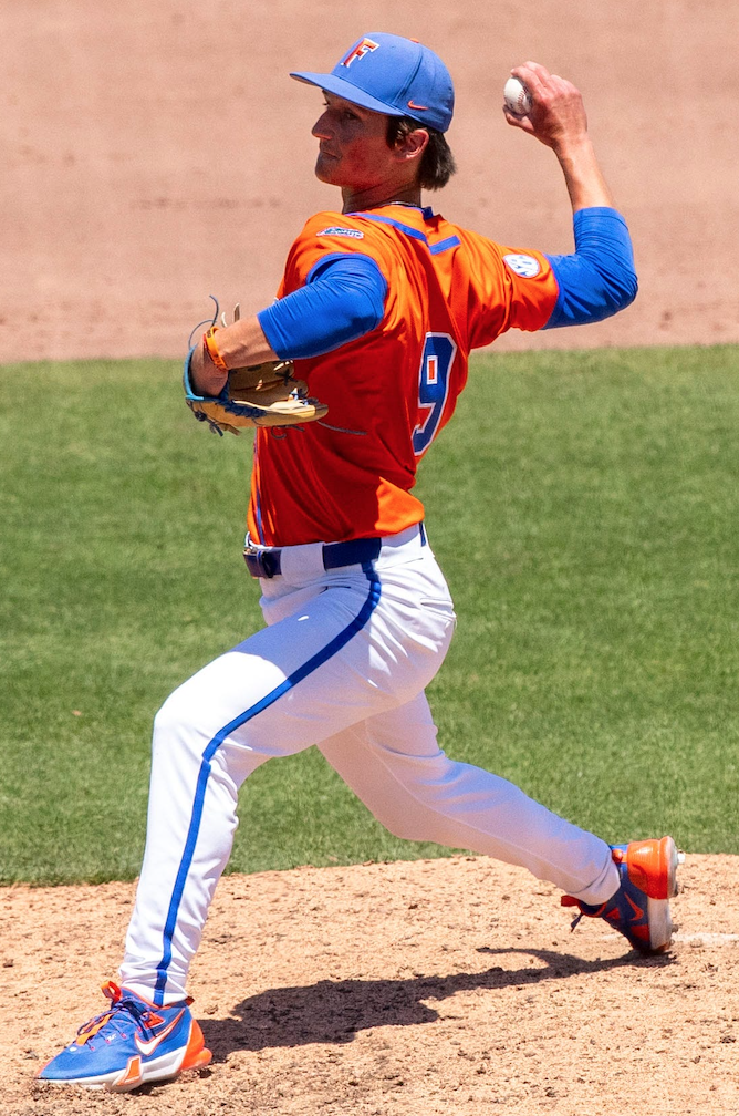 Luke McNeillie, who is from Milton, Georgia, is one of 11 freshman pitchers on the Gators' roster.