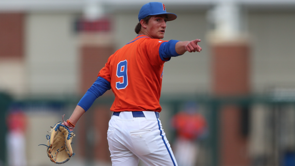 Luke McNeillie earned his first career save March 31 against Mississippi State, allowing just two hits in 3 1/3 shutout innings. 