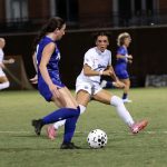 Florida's Kai Tsakiris attempts to steal the ball during UF's match against Georgia State at Donald R. Dizney Stadium on Sunday, Sept. 7, 2025.