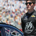 Nicholas Sanchez preparing for a race.