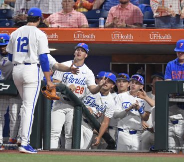 Peterson Deals, Surowiec Homers Twice in Gators Baseball Win