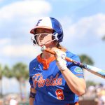 Jocelyn Erikson walks to the dugout upset after strikeout during the game against Auburn at Katie Seashole Pressly Stadium in Gainesville, Fla., on Saturday, April 18, 2026. (Riley Beiswenger/WRUF)