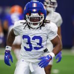 Florida DJ Coleman (33) works out during the first day of Florida Spring football practice at Heavener Football Center in Gainesville, FL on Tuesday, March 3, 2026.