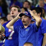 A Florida fan reacts to a call from referees during the Gators’ game against Mississippi State at Ben Hill Griffin Stadium. (Libby Clifton/WRUF)
