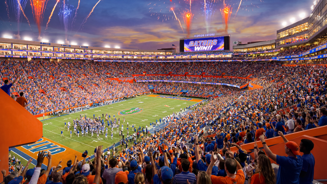 Ben Hill Griffin Stadium, known as “The Swamp,” is set for a $1.45 billion renovation project that will modernize the nearly 100-year-old venue while maintaining its 88,000-seat capacity. (Photo courtesy of Florida Athletics)
