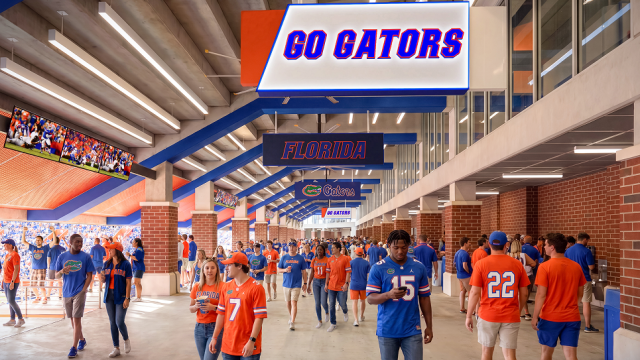 Ben Hill Griffin Stadium, known as “The Swamp,” is set for a $1.45 billion renovation project that will modernize the nearly 100-year-old venue while maintaining its 88,000-seat capacity. (Photo courtesy of Florida Athletics)